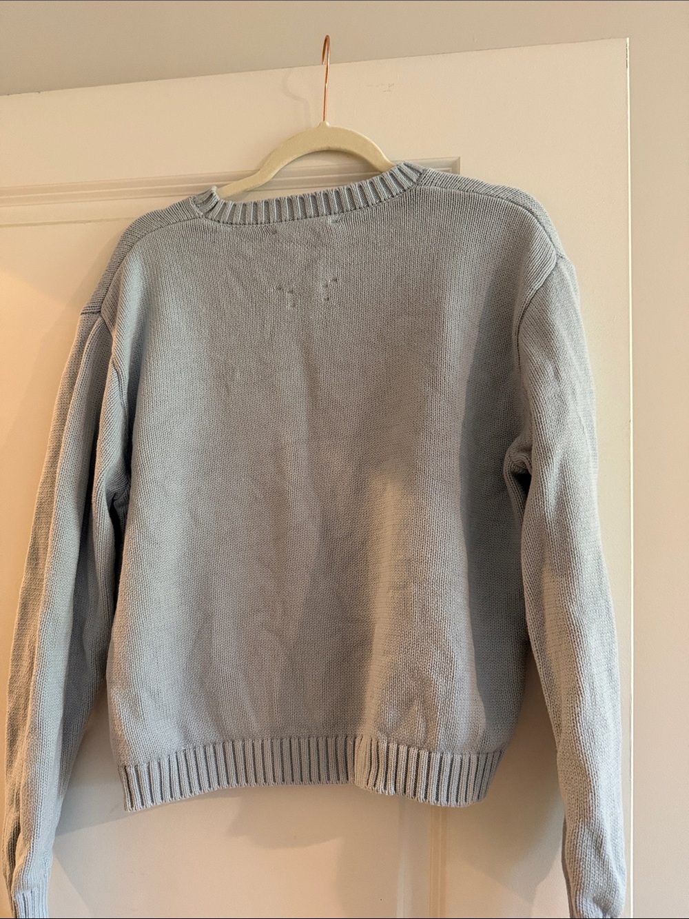 Daisy Boy Light Blue Crewneck Sweater with Fish Motif - Picture 5 of 5
